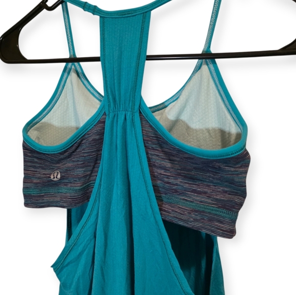 lululemon athletica No Limits Tank BlueTropics / Wee Are From Space 4 - Picture 8 of 8